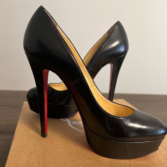 Christian Louboutin - 120 Leather platform. SZ - 36 (Womens size 6) - Picture 1 of 3